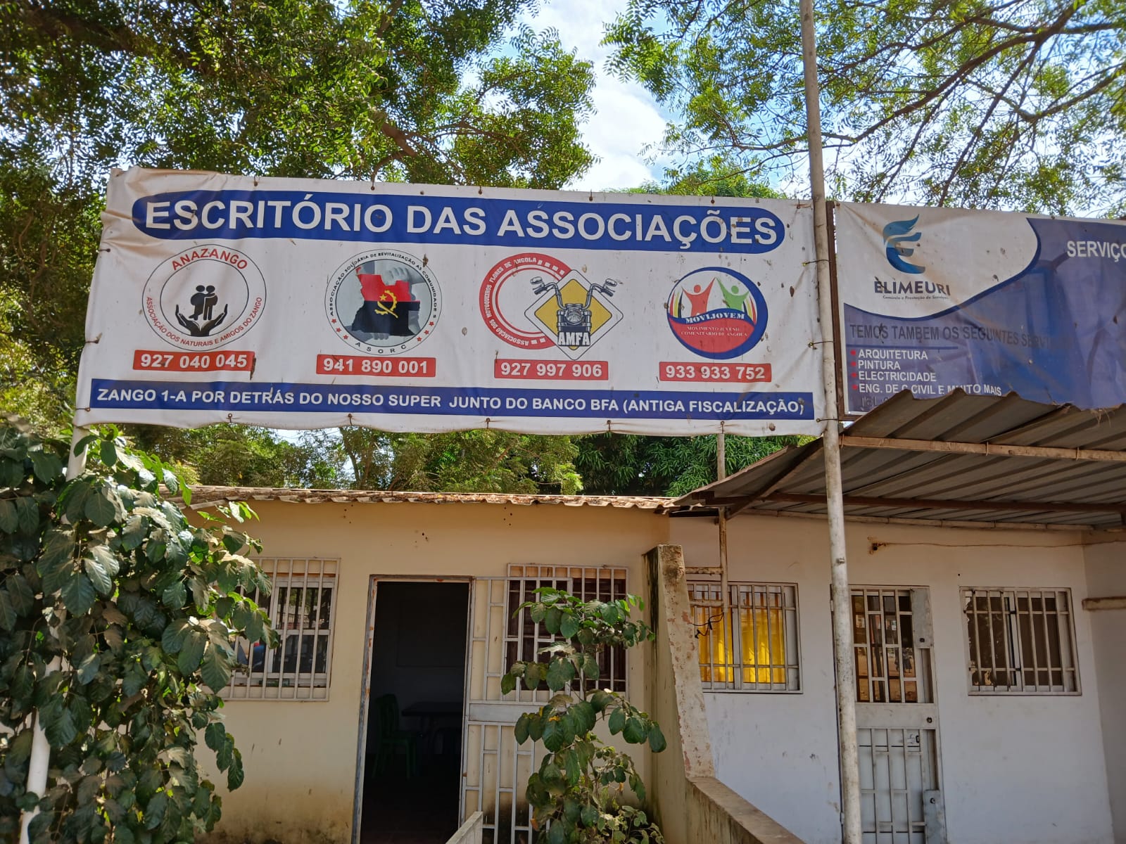 Escritório das Associações no Zango 1-A, ponto de atendimento comunitário